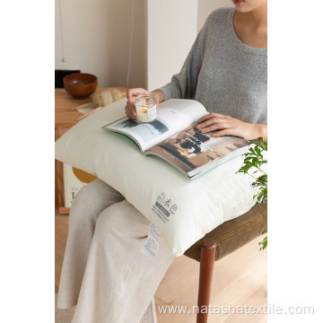 Cotton feather silk pillow